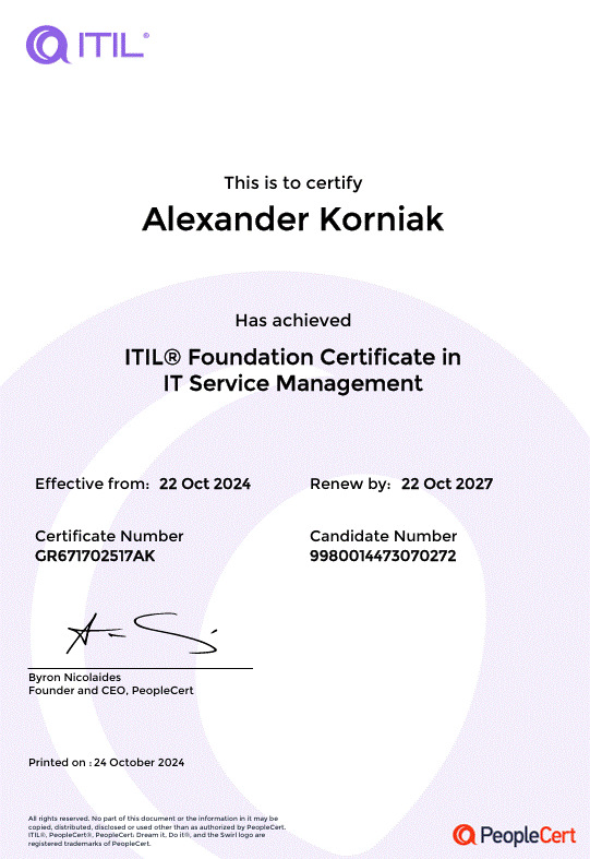 ITIL Cert